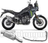 Impianto Di Scarico Completo Non Catalizzato E Con Omologazione Suono Indy-Race Evo Titanio Fondello Inox - Arrow Special Parts Compatibile Con Cfmoto 450 Mt (2025-2026)