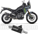 Terminale Di Scarico Con Omologazione Suono Indy-Race Evo Alluminio Nero Fondello Inox - Arrow Special Parts Compatibile Con Cfmoto 450 Mt (2025-2026)