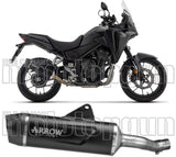 Terminale Di Scarico Con Omologazione Suono Indy-Race Evo Alluminio Nero Carbonio - Arrow Special Parts Compatibile Con Honda Nx 500 (2024-2026)