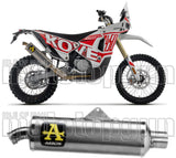 Terminale Di Scarico Con Omologazione Suono Indy-Race Titanio - Arrow Special Parts Compatibile Con Kove Moto Rally 450 (2023-2024)