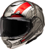 Flip-Up Motorcycle Helmet Hjc F100 Advanced Fiberglass Composite Mc1 Antman Marvel Size 08 M