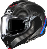 Casco Modulare Per Moto Hjc F100 Carbon Carbon Fiber Mc21 Stan Taglia 09 L