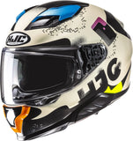 Casco Integrale Per Moto Hjc F71 Advanced Fiberglass Mc28 Faco Taglia 11 Xxl