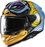 Casco Integrale Per Moto Hjc F71 Advanced Fiberglass Mc23 Monkey Dj Taglia 06 Xs