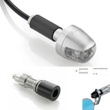 Freccia Led Manubrio + Attacchi Specchietto Eccentrico D21-23 Rizoma Sguardo Cromo