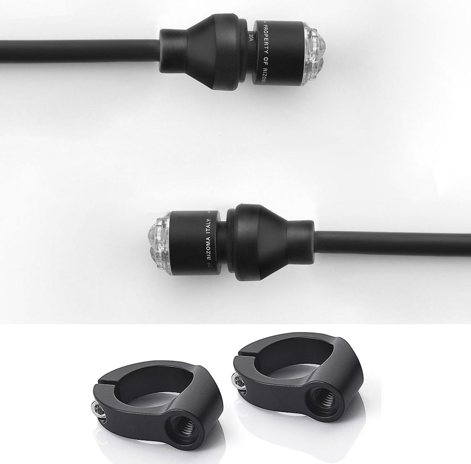 Couple Led Turn Signal Front + Mirror Kit Light Unit - Rizoma Compatible With Triumph Street Triple R (2012-2017)
