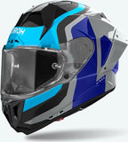 Casco Integrale Per Moto Airoh Gp800 - Gp8C19 Hpc Carbon Blu Rosso Lucido Competition Taglia S