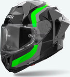 Casco Integrale Per Moto Airoh Gp800 - Gp8C33 Hpc Carbon Verde Fluo Gloss Competition Taglia S