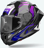 Casco Integrale Per Moto Airoh Gp800 - Gp8Mu18 Hpc Carbon Blu Gloss Must Taglia M
