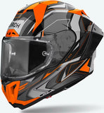 Casco Integrale Per Moto Airoh Gp800 - Gp8Mu32 Hpc Carbon Arancio Gloss Must Taglia M