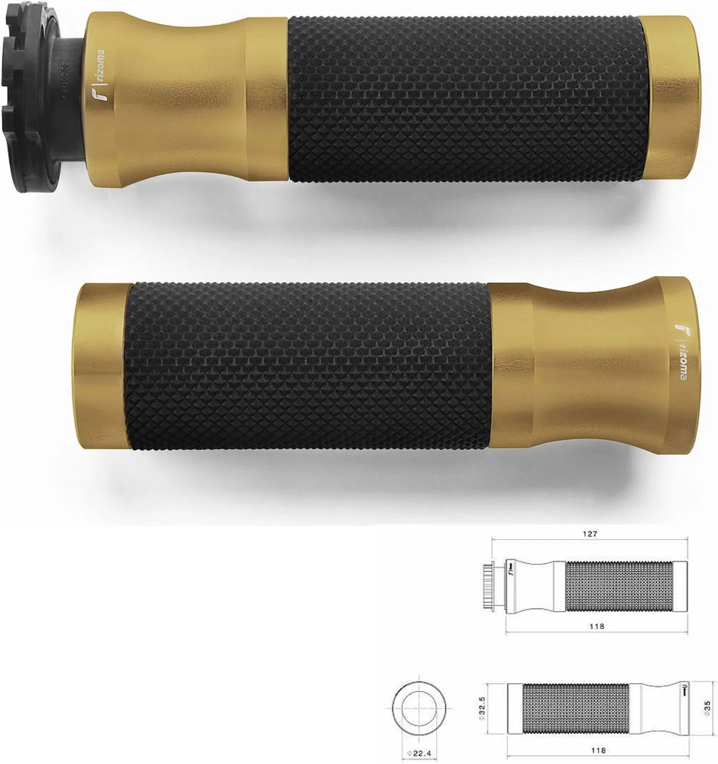 Manopole D22 Sport - Rizoma Compatibile Con Suzuki V-Strom 1000 Xt (2017-2019)