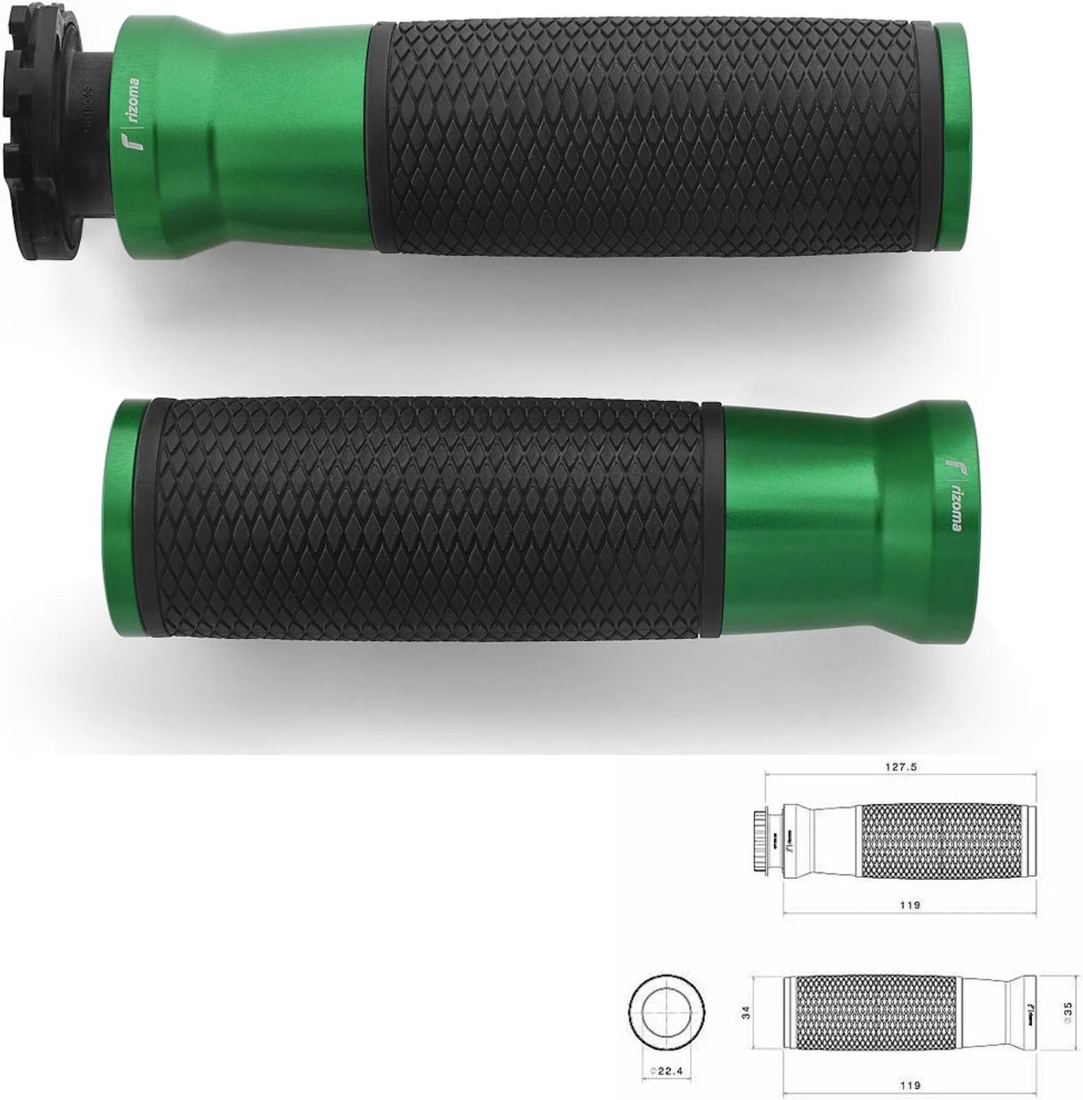 Manopole D22 Urlo - Rizoma Compatibile Con Suzuki V-Strom 1000 Xt (2017-2019)