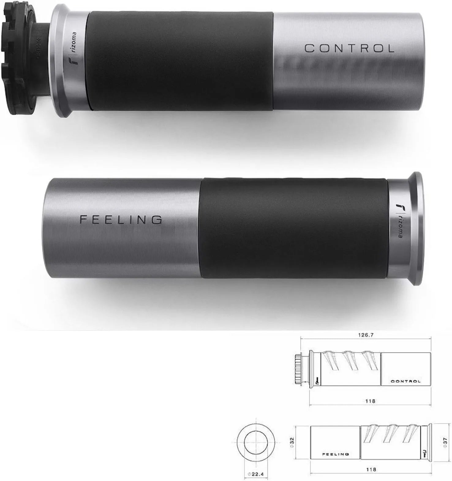 Manopole D22 Icon - Rizoma Compatibile Con Ducati Diavel (2010-2015)