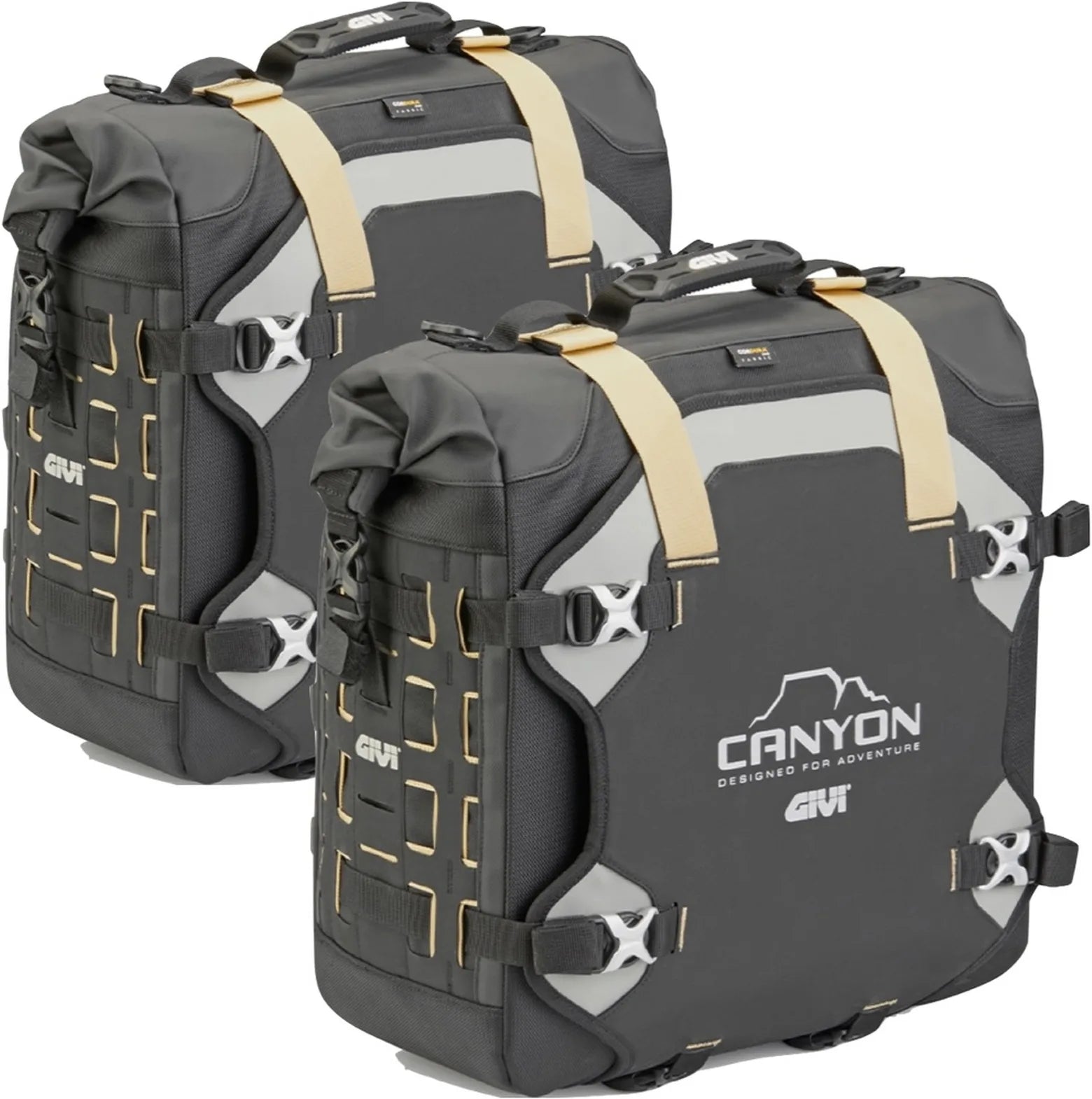 Borse Laterali Monokey Cam-Side Canyon Nero 60 Lt Canyon Nylon - Givi Compatibile Con Ktm 890 Adventure (2021-2022)