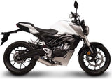 Impianto Di Scarico Completo Con Omologazione Suono Force Acciaio Inox Coppa Carbonio - Termignoni Compatibile Con Honda Cb 125 (2018-2020)