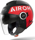 Casco Urban Per Moto Airoh Helyos - He611 Thermoplastic Hrt Nero Matto Color Taglia M