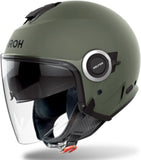 Casco Urban Per Moto Airoh Helyos - He670 Thermoplastic Hrt Verde Militare Matto Color Taglia M