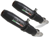 Terminale Di Scarico Con Omologazione Suono Deeptone Cafe Racer Acciaio Nero - Gpr Compatibile Con Kawasaki Zephyr 550 (1992-1995)