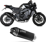 Complete Non-Catalytic Exhaust System With Sound Certification Ak-1 Steel Black Carbon Fiber End Cap - Mivv Compatible With Yamaha Mt-09 - Sp (2025-2026)