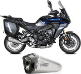 Complete Catalytic Exhaust System With Sound Certification Delta Race Stainless Steel Carbon Fiber End Cap - Mivv Compatible With Yamaha Tracer 9 - Gt - Gt+ (2025-2026)