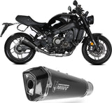 Complete Non-Catalytic Exhaust System With Sound Certification Delta Race Steel Black Carbon Fiber End Cap - Mivv Compatible With Yamaha Xsr 900 - Gp (2022-2026)