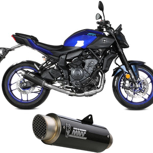 Complete Non-Catalytic Exhaust System With Sound Certification Gppro Carbon - Mivv Compatible With Yamaha Mt-07 (2025-2026)