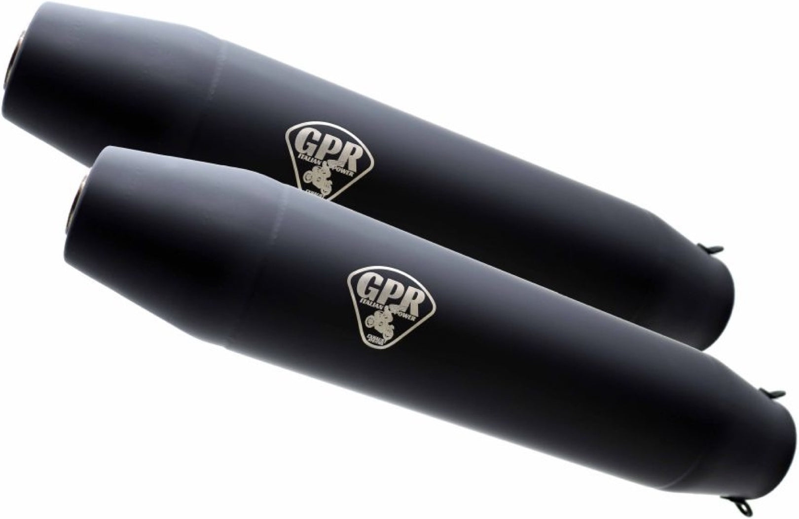 Exhaust Tip With Noise Certification Deeptone Cafe Racer Black Stainless Steel - Gpr Compatible With Moto Guzzi Nevada 350 (1991-2001)