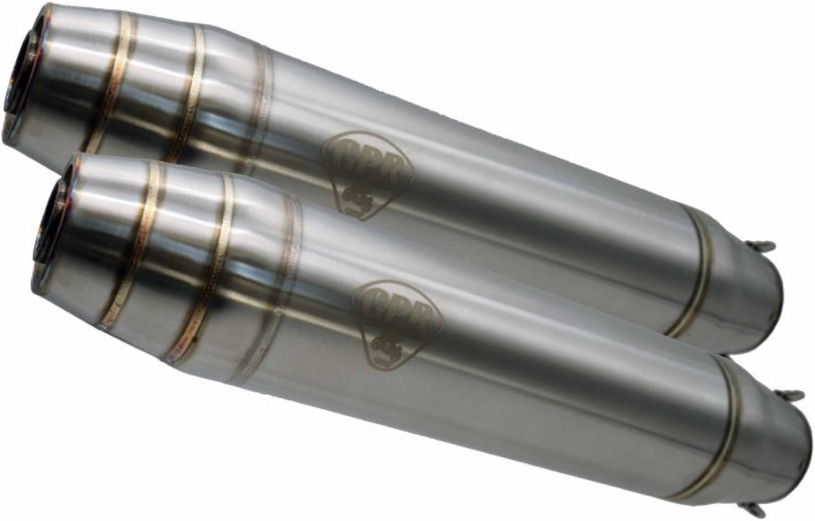 Exhaust Tip With Noise Certification Deeptone Cafe Racer Stainless Steel - Gpr Compatible With Moto Guzzi Nevada 350 (1991-2001)