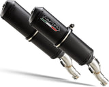 Doppio Terminale Di Scarico Con Omologazione Suono Ghisa Acciaio Nero - Gpr Compatibile Con Yamaha Bt 1100 Bulldog (2002-2007)