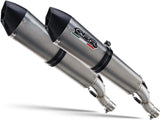 Doppio Terminale Di Scarico Con Omologazione Suono Gp Evo4 Titanio - Gpr Compatibile Con Aprilia Dorsoduro 900 (2017-2020)