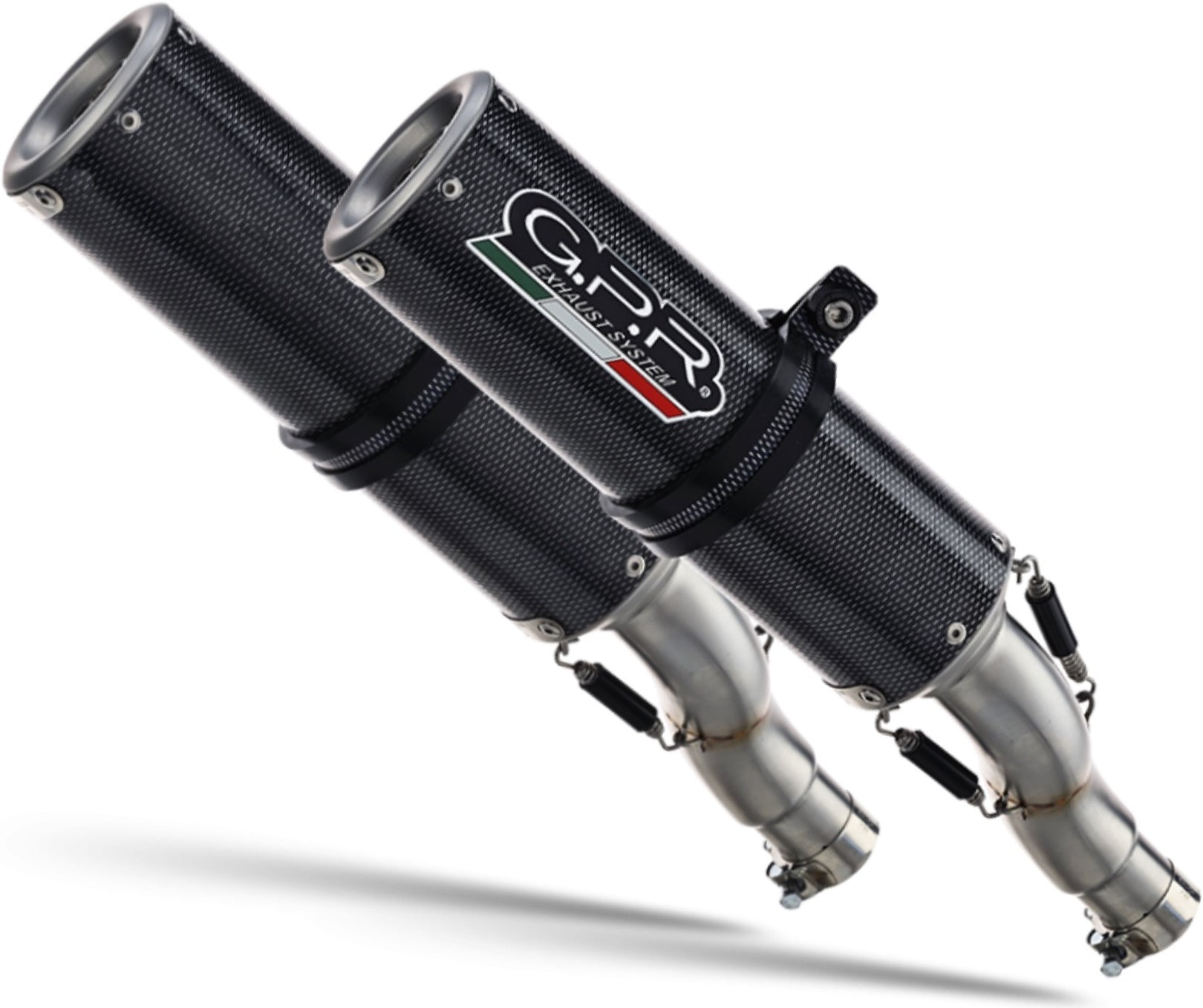 Dual Exhaust System With Sound Certification M3 Carbon Look - Gpr Compatible With Triumph Speed Triple 1050 (2005-2010)