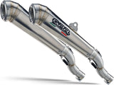 Doppio Terminale Di Scarico Con Omologazione Suono Powercone Evo Acciaio - Gpr Compatibile Con Husqvarna Te 630 E - Sms - Smr (2010-2014)