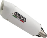 Exhaust Tip With Noise Certification Albus Evo4 White Aluminium - Gpr Compatible With Honda Cb 500 F (2020)