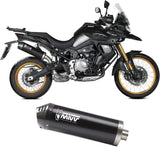 Exhaust Tip With Noise Certification Oval Steel Black Carbon Fiber End Cap - Mivv Compatible With Voge Valico 900 Dsx (2024-2026)