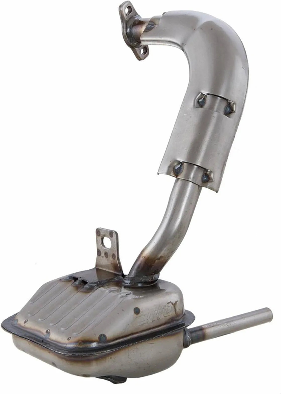 Impianto Di Scarico Completo Catalizzato E Con Omologazione Suono Sito Acciaio - Leovince Compatibile Con Piaggio Vespa 50 Special