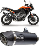 Terminale Di Scarico Con Omologazione Suono Lv One Evo Acciaio Nero Fondello Carbonio - Leovince Compatibile Con Honda Cb 500 F (2019-2023)