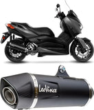 Terminale Di Scarico Con Omologazione Suono Nero Acciaio Fondello Carbonio - Leovince Compatibile Con Yamaha X-Max 300 (2017-2020)