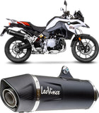 Terminale Di Scarico Con Omologazione Suono Nero Acciaio Fondello Carbonio - Leovince Compatibile Con Bmw F 750 Gs (2018-2024)