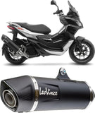 Terminale Di Scarico Con Omologazione Suono Nero Acciaio Fondello Carbonio - Leovince Compatibile Con Aprilia Sr Gt 125 - Sport (2022-2024)