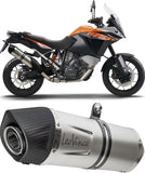 Exhaust Tip With Noise Certification Lv One Evo Stainless Steel Carbon Fiber End Cap - Leovince Compatible With Honda Nc 700 S - X - Dct (2014-2015)
