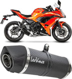 Impianto Di Scarico Completo Catalizzato E Con Omologazione Suono Lv One Evo Carbonio Fondello Carbonio - Leovince Compatibile Con Kawasaki Z 650 (2017-2019)