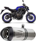 Impianto Di Scarico Completo Catalizzato E Con Omologazione Suono Lv One Evo Acciaio Fondello Carbonio - Leovince Compatibile Con Yamaha Fz-07 (2017-2020)