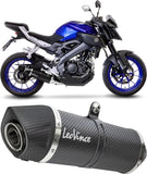 Impianto Di Scarico Completo Catalizzato E Con Omologazione Suono Lv One Evo Carbonio Fondello Carbonio - Leovince Compatibile Con Yamaha Mt-125 (2017-2019)