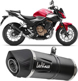 Exhaust Tip With Noise Certification Lv One Evo Stainless Steel Carbon Fiber End Cap - Leovince Compatible With Suzuki Gsf 650 Bandit - S (2007-2015)