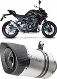 Terminale Di Scarico Con Omologazione Suono Lv Pro Acciaio Fondello Carbonio - Leovince Compatibile Con Kawasaki Z 900 (2020-2024)
