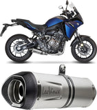 Impianto Di Scarico Completo Catalizzato E Con Omologazione Suono Lv One Evo Acciaio Fondello Carbonio - Leovince Compatibile Con Yamaha Tracer 7 Gt (2020-2024)