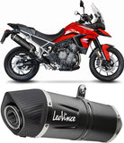Terminale Di Scarico Con Omologazione Suono Lv One Evo Acciaio Nero Fondello Carbonio - Leovince Compatibile Con Triumph Tiger 900 Rally (2020-2023)
