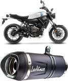 Impianto Di Scarico Completo Catalizzato E Con Omologazione Suono Lv One Evo Acciaio Nero Fondello Carbonio - Leovince Compatibile Con Yamaha Yzf-R7 700 (2021-2024)