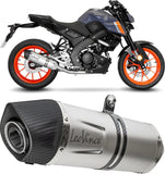 Impianto Di Scarico Completo Catalizzato E Con Omologazione Suono Lv One Evo Acciaio Fondello Carbonio - Leovince Compatibile Con Yamaha Xsr 125 (2021-2024)