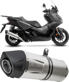 Terminale Di Scarico Con Omologazione Suono Lv One Evo Acciaio Fondello Carbonio - Leovince Compatibile Con Honda Adv 350 (2022-2024)